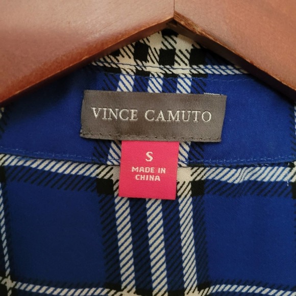 Vince Camuto Women's Extend Shoulder Highland Plaid Size Small - Picture 6 of 7